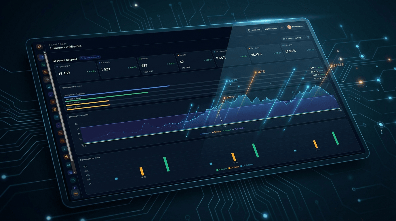 Воронка продаж Wildberries в Metric Пульс